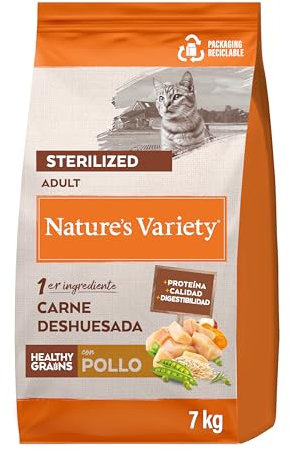 Nature's Variety Healthy Grains – Futter für sterilisierte Katzen, für Erwachsene, mit Huhn ohne Knochen, 7 kg