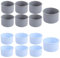 ZOFUN 14 Pcs 4 Inch Cake Tins, Blue & Grey Individual Yorkshire Pudding Tins Easy to Demould, 220℃ Heat Resistant Silicone Pudding Moulds, Round Poached Egg Cups for Muffins Puddings Mini Cupcakes