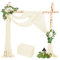 4 Packs Hochzeit Vorhang Hochzeitsbogen, Elfenbein Querbehang 73cmx610cm Chiffon-Stoff-Vorhang für Hochzeit, Hintergrund Deko Gardinen Vorhang für Hochzeitsbogen Zeremonie, Torbogen, Party
