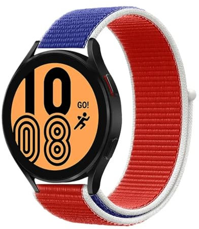 Generisch Nylonband kompatibel mit Galaxy Watch 6/4/Classic/3/5/Pro/Active 2 20 mm/22 mm Sport atmungsaktives Armband Galaxy Watch 6 7 FE(78 Russia,22 mm)