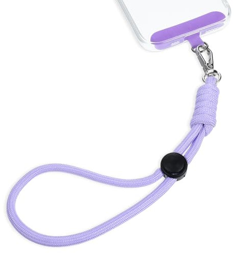 Amabro Handykette Kurz, Universelles Schlüsselband, Verstellbares für Handgelenk Die Meisten Phones Anti Verlust Handyband Mit Ultradünnem Patch Lila