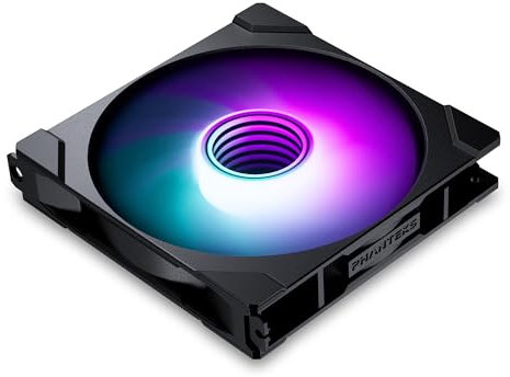 PHANTEKS M25 Gen2 PC Fan 140mm RGB – Reverse Blade Gaming PC Fan Black | PWM Fan - up to 1,800 RPM - Modular System - High Airflow - Low Vibration - Quiet