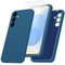 jrester Hülle kompatibel mit Samsung Galaxy S24/S25 5G Hülle mit 3 Stück Gehärtetes Glas Schutzfolie, Blau Weich Silikon Schutzhülle für Samsung Galaxy S24/S25 5G