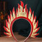 Reaky Flamme Stirnbänder Gold Feuer Stirnband Karneval Kopfschmuck Haarschmuck für Damen