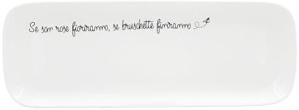 LA PORCELLANA BIANCA - Gli Onesti Piatto Rettangolare 30x11 cm, Porcellana