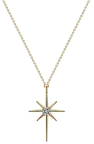 GZHENGZG Herren Halskette, Damen Schmuck Kette Und Nordstern Anhänger Halskette Für Frauen Geschenk