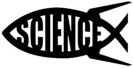 CHSLO Autoaufkleber 19,6 cm * 9,8 cm Wissenschaft Jesus Fisch Evolution Vinyl Aufkleber Gott Darwin Urknall Religion reflektierende Auto Aufkleber schwarz Splitter