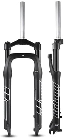 KANGXYSQ Fat Tire Mountainbike-Federgabel 20/26 X 4,0 Zoll 100/110 Mm Federweg Gefederte Vorderradgabel 1-1/8 Gerade Scheibenbremse Gabel 9 X 135 Mm QR Manuell Lockout(26in)