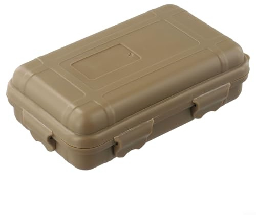 Boîte en plastique étanche et hermétique pour le camping et la pêche, idéale pour garder les gadgets électroniques en toute sécurité (brun clair)