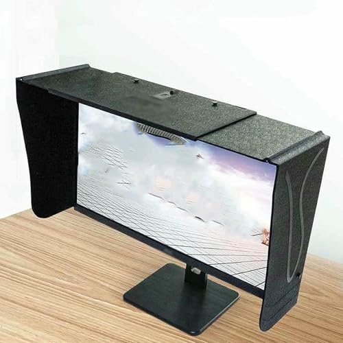 MNJVCFDS Ecran D'affichage 27 Pouces Ombre De Viseur Solaire pour Dell Philips Samsung Acer Lenovo, Capot De Moniteur Réglable Capot D'écran D'ordinateur Ombre D'ombre De Bouclier Lumineux