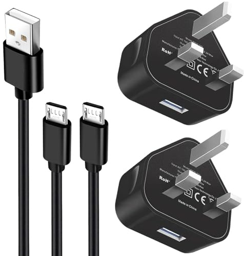 2 pack Micro Tablets Charger Compatible for Samsung Galaxy Tab A 10.1 (2016), 8.0, 7.0, 9.7, Tab E, S2, Tab 4, 3, SM-T580/ 550/530/ 387/585/ 290/295 Samsung Tablets Charging Cable Cord Adapter 1.5m