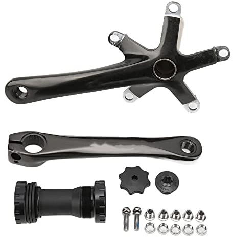 Aluminiumlegierung Fahrrad Kurbelarmset, Hochfester Mountainbike Kurbel, 130mm BCD - Stabile Passform, Chrom - Molybdän Stahl Welle, Für Mountain - und Rennräder