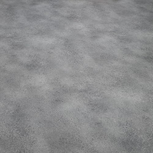 Grey Concrete Effect Callisto Vinyl Flooring 2mm Thick Lino Roll Bathroom Kitchen (2m Wide x 2.5m Long)