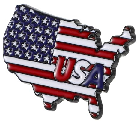OSALADI Patriotische Anstecknadel Usa Flagge aus Metall mit Vielseitigem Design und Ästhetischem Erscheinungsbild zum Verzieren von Kleidung und Taschen