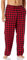 Amazon Essentials Pantalon de Pyjama Respirant en Flanelle (Disponible en Grandes Tailles et Grandes Longueurs) Homme, Rouge Carreaux Lainés, S