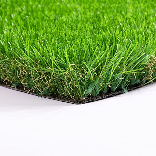 Steffensmeier Kunstrasen Windsor | Sonnenstunden: 20.000 | 32 mm | Outdoor | Meterware | wasserfest | Grün, Größe: 133x900 cm