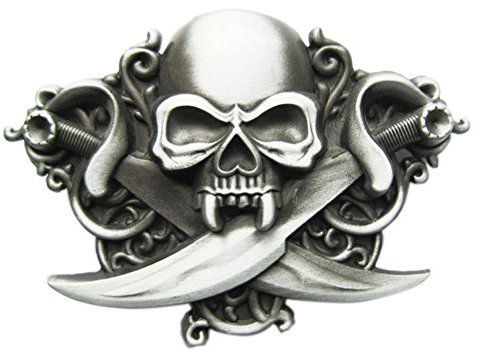 Urban Backwoods Saber Skull Gürtelschnalle für Wechselgürtel Buckle