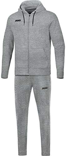 Jako Herren Jogginganzug Base mit Kapuze, hellgrau meliert, L, M9665
