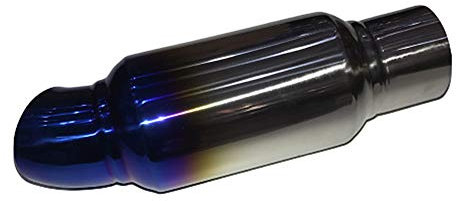 WPCASE Auspuff Endrohr Auspuffblende Gebogen Auspuffblende EndschalldäMpfer Auspuff Auspuff Blenden Endrohr Auspuffblende Auspuffblende Schwarz Auspuffblende Doppelrohr