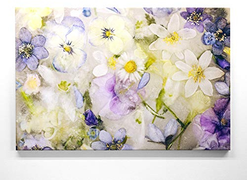 Wunderschöne Frühlings-Bilder, Frühlings-Gemälde - als 90x60cm großes Leinwand Wandbild. Perfekt als Hintergrund und Dekoration zum Frühling für Küche & Flur. Aufgespannt auf 2cm Holzrahmen