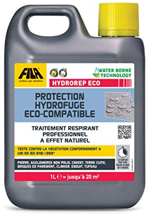 FILA Surface Care Solutions, HYDROREP ECO, Protection Hydrofuge Eco-Compatible: Traitement Respirant Professionel a Effet Naturel, 1L