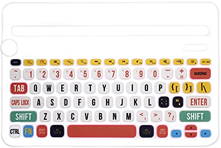 WYGCH- Ultra Thin Silicone Keyboard Cover for Logitech K480 Multi Device Keyboard Protcetive Skin-Creative Rainbow Font