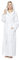 Arus Accappatoio da donna con cappuccio, extra lungo, 100% cotone spugna, Taglia donna: XL, Taglia unisex: L-XL, Bianco