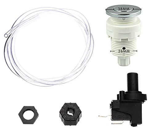 Folewr - Interruttore a pulsante per aria on/off da 125-250 V, 16 A, per vasca da bagno, spa, tubi, smaltimento pneumatici, kit di utensili per la casa