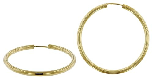 trendor Ohrringe Creolen Gold 333 / 8K Breite 2,5 mm Ø 38 mm 51174 | Ohrschmuck für Frauen, zauberhafter Schmuck aus Echtgold,