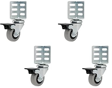 Shepherd Hardware 8126E Ruedas giratorias Esquina giratoria, Gris