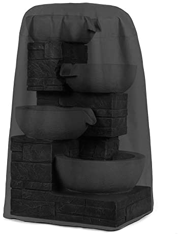 Gartenbrunnenabdeckung, wasserdicht, für den Außenbereich, mit Schnursaum, robuste 420D-Brunnen-Statue, Schutzhülle (58,4 x 45,7 x 101,6 cm)