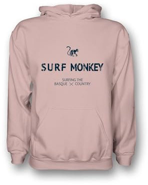 DRESSED IN MUSIC PLAY WITH ME Hoodie Sweat à Capuche écologique pour Homme/Femme en Coton Biologique Gots Surf Monkey®, Rosa, L