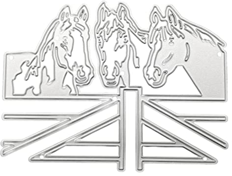 SHUIXIN Scrapbook-Stempel – Pferd Metall Stanzformen Schablone DIY Scrapbooking Album Papier Karte Vorlage Form Prägen Handwerk