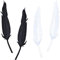 4 Stück weiß schwarz Feder Applikation Stickerei Aufnäher Set, Flicken zum Aufbügeln, Gestickte Flicken Aufnäher, Coole Patches für Männer, Frauen, Jungen, Mädchen, Kinder