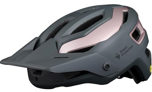 Sweet Protection Trailblazer MIPS Helmet Grau - Robuster MIPS Mountaibikehelm, Größe M-L - Farbe Bolt Gray - Rose Gold