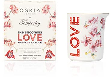 OSKIA Massage Candle – Limited Edition Floral Scented Massage Candle to Soften and Hydrate Skin – 220g