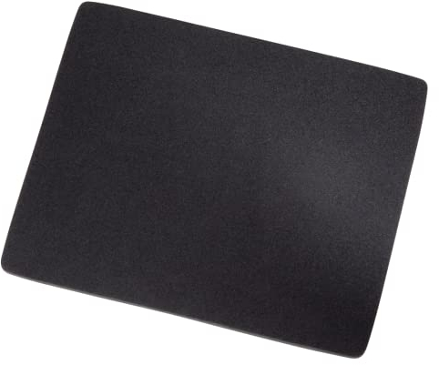 Hama Mauspad (Mousepad 22,3 x 18,3 cm, ultradünn, ideal für Büro oder Videospiele, rutschfeste Unterseite, strapazierfähig) Schwarz