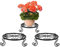 Zinaroty 3 soportes de metal para plantas, soporte para macetas, soporte para macetas resistente, soporte de hierro a prueba de óxido para interiores y exteriores, jardín, patio (negro)