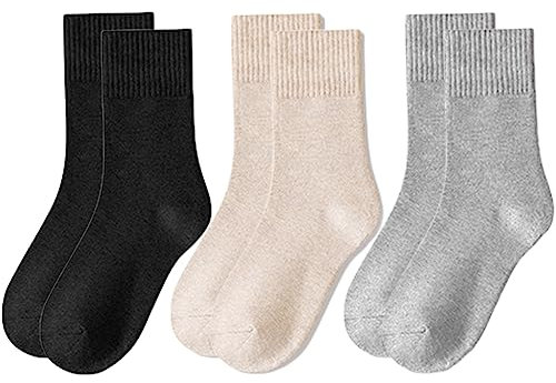 Lomitract Bambus Mini Crew Socken (Damen 5-10), B-off Weiß+Schwarz+Licht Grau, 5-10