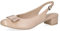 Caprice Damen Slingpumps mit Schleife Elegant, Beige (Beige Comb I), 37.5 EU