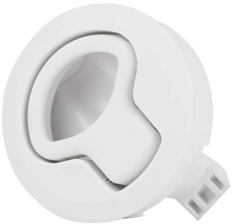 Flush Ring Pull Handle Luke, Kunststoff Flush Pull Hatch Latch Slam Latch für RV Marine Boat RV White (Weiss)