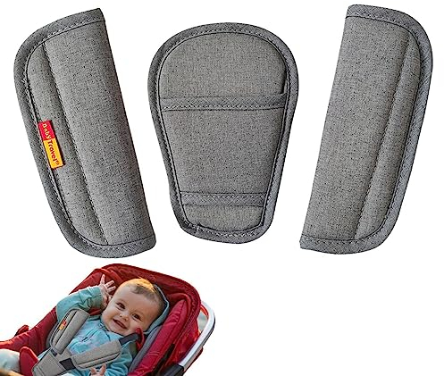 Lambo Kinderwagengurtbezüge, Baby Sicherheitsgurt Schulterpolster Set 3pcsPads Gurtpolster Baby Autositz Gurtbezüge Kinderwagen Sicherheitsgurt Kissen Für Jungen Mädchen