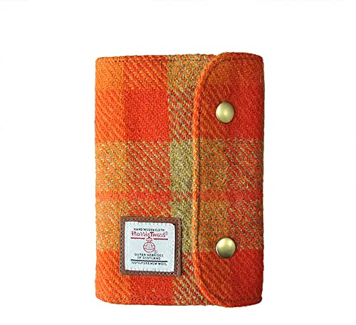 TAILORMAP Harris Tweed Notizbuch, A7, 6 Ringe, nachfüllbar, Orange