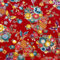 Jukway Tissu en Coton au Mètre, 50 X 145 cm, 100% Coton, Motif Bronzé, Imprimé Floral, pour Couture, Matelassage, Artisanat, Rideaux, Ameublement (01- Design, Rouge)