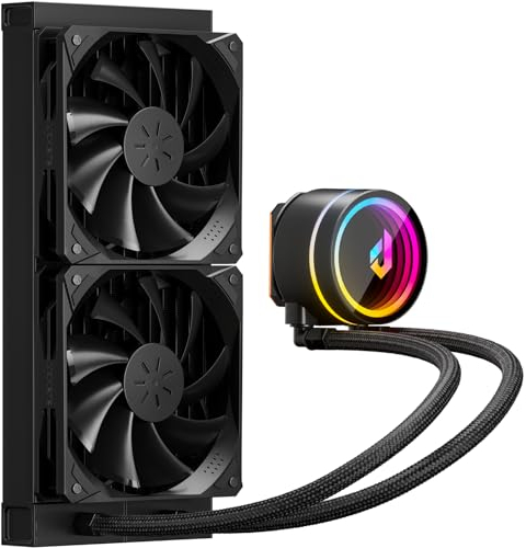 upHere Liquid CPU Cooler,AIO Cooler 240mm Radiator Compatible with LGA 1851/1700/2011/2066 & AMD AM5/AM4, 2 X 120 PWM RGB Fan Water Cooler CPU,2500 RMP Water Cooling Systems 17dBA