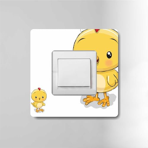 Tapetenschutz Martha von EDS-Werbemedien für Kinder Dekorrahmen Wandschutz Tapetenschoner Lichtschalter Acryl Schalter (1-fach Rahmen, Küken Freddy)