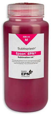 Sublisplash® EPN+ in 500 ml Flaschen Sublimationstinte für Textildruck, Transferdruck, Sublimation Ink kompatibel für Epson, CMYK, Farbe:Magenta