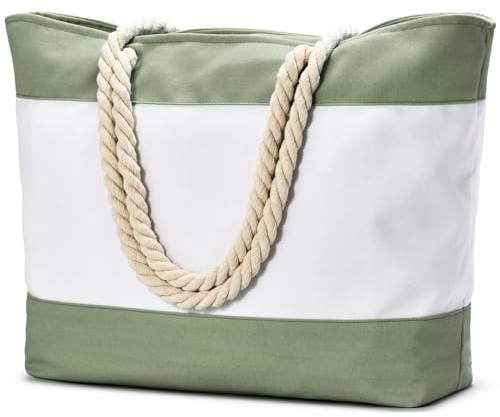 oscaurt Strandtasche Groß Tote Bag Damen Reisetasche Wasserdicht Weekender Shopper Taschen Strandtasche XXL Familie Faltbare Umhängetasche Sporttasche Geschenke für Frauen