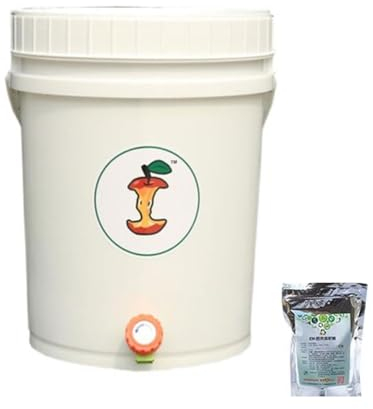 Compost Machine Compost Starter Kit, All Season Indoor Beginners Composter, Countertop Kitchen Bokashi Bin, Composting Container with 1.1 lbs Compost Accelerator, Food Recycler for Living Indoor Count
