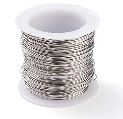 Airssory Alambre de acero inoxidable 316 de calibre 21 de 0,7 mm para esculpir alambre de alambre de escultura de alambre flexible de metal para hacer joyas